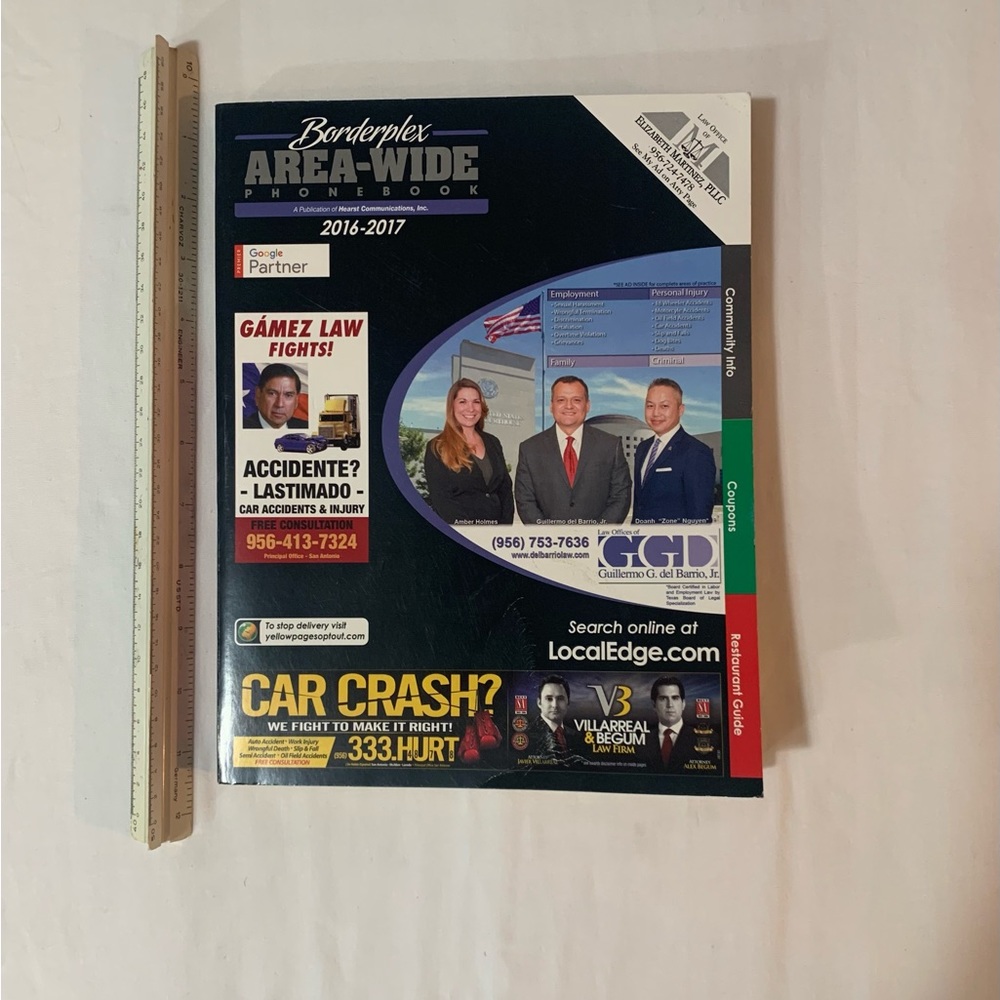 BorderPlex Laredo, Texas Area-Wide 2016-17 PhoneBook Area Codes 361, 830 & 956
